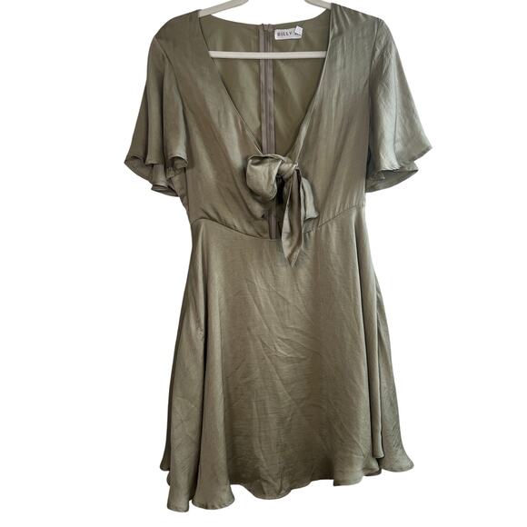 Billy J. Luna Dress Fit and Flare Sage Mini Dress size 10 - Picture 2 of 13